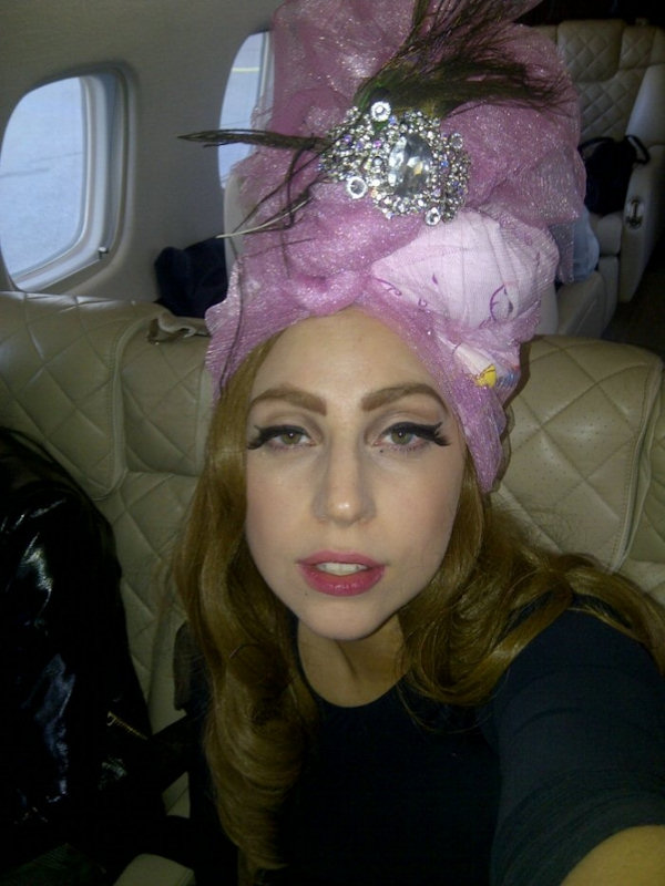 Lady Gaga wearing fabric from Abakhan'