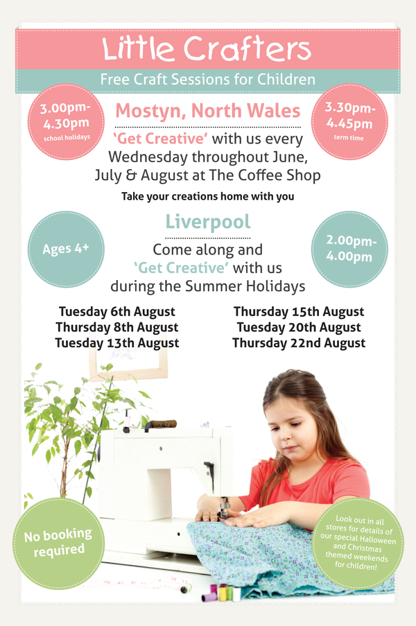 Little Crafter's Club at Mostyn and Liverpool Stores