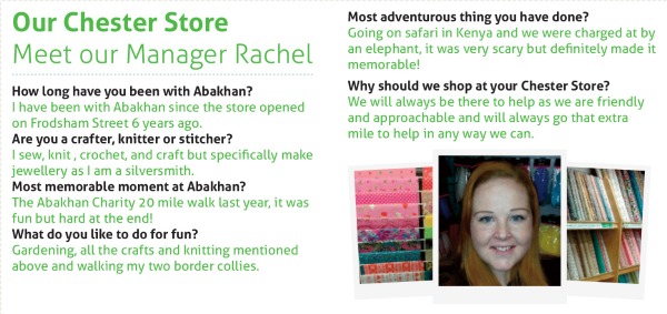 Our Chester Store, Meet our Manager Rachel
