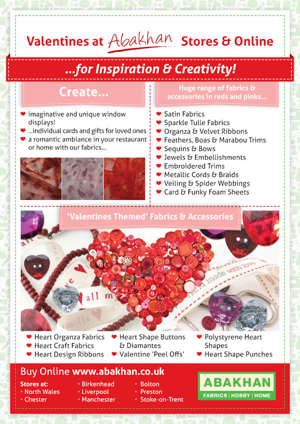 Valentines at Abakhan…for Inspiration & Creativity!