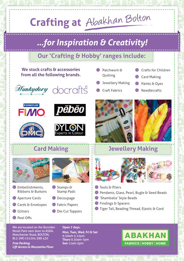 Crafting at Abakhan Bolton
