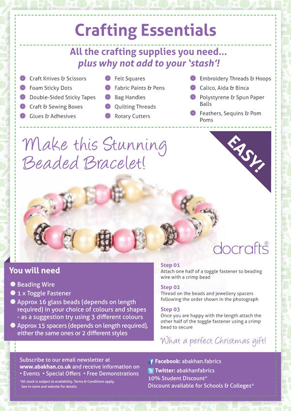 Crafting at Abakhan Bolton
