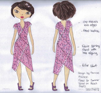'Beach Shells Dress by Frances Allison'