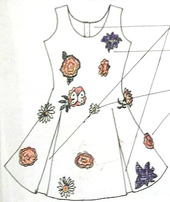 Children’s embroidered & appliqué dress by Laura Mackenzie-Hawkins'