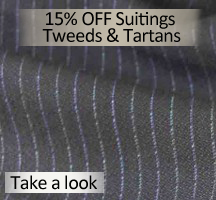 15% OFF Suitings, Tweeds & Tartans