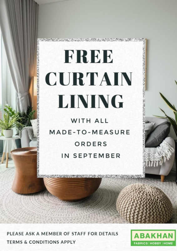 Free Curtain Lining - Terms & Conditions