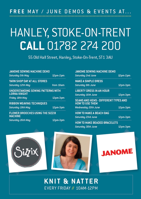 Free demonstrations at Hanley during May & June 2018
