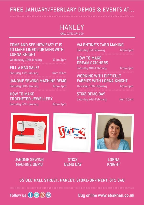 Free demonstrations at Hanley during January & February 2018