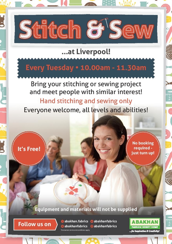 Stitch & Sew at Mostyn and Liverpool stores!