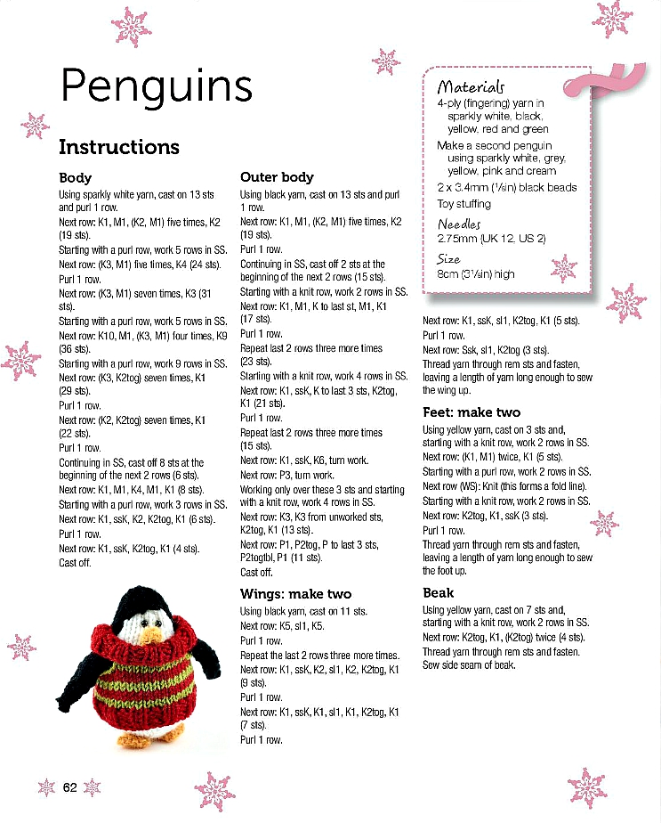 Make Your own Mini Knitted Christmas Penguin