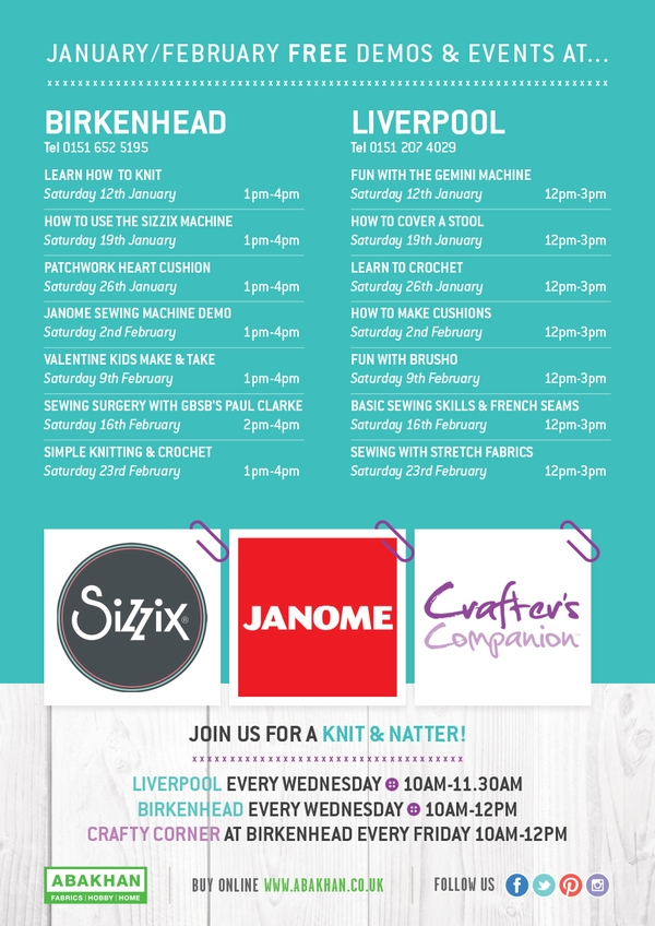 FREE demonstrations at Liverpool & Birkenhead during November & December 2018