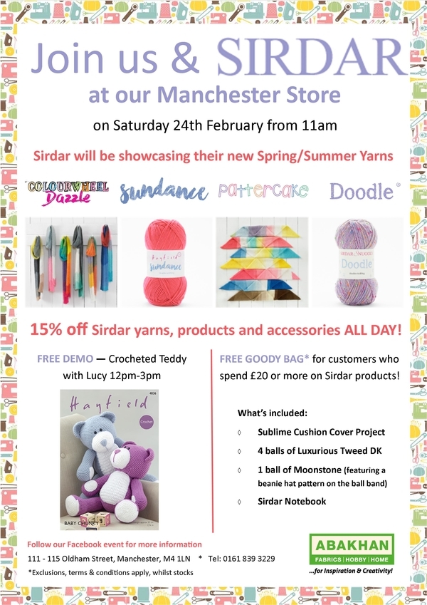 A Day with Sirdar at Manchester on Saturday 24th February