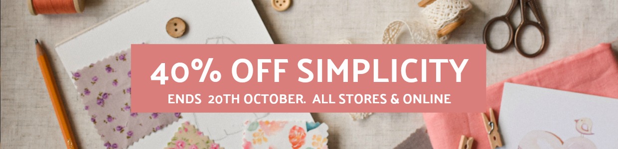 40% OFF Simplicity Patterns